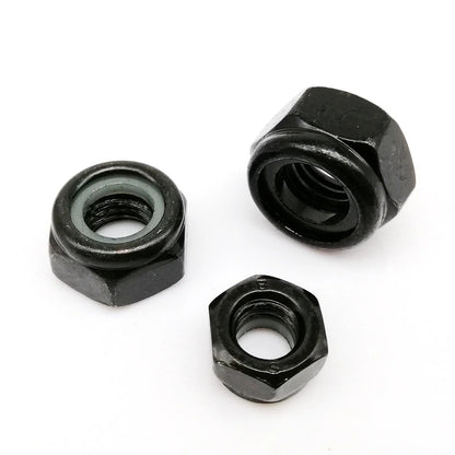 200pcs/box Mix M2 M2.5 M3 M4 M5 M6 M8 Set Hexagon Nylon Insert Lock Nut Hex Self Locking Nylock Locknut Black Stainless Steel - Checkouts USA