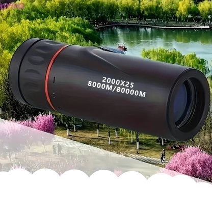 2025 2000X25 HD Monocular Telescope, Compact Portable for Travel, Hiking, Fishing, Camping, Stargazing, Concerts & Bird Watching - Checkouts UK