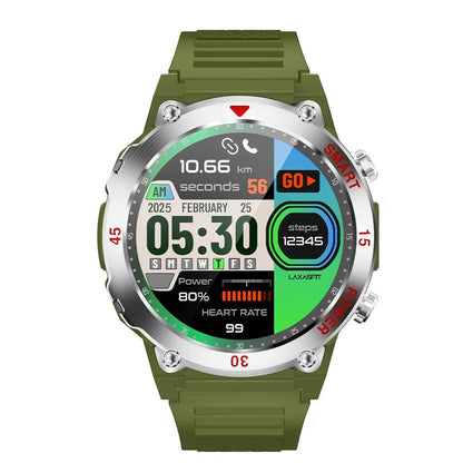 2025 New Rugged Military Smart Watch Men's Heart Rate Flashlight Outdoor Sports Tracker Bluetooth Talk Smart Watch - Checkouts USA