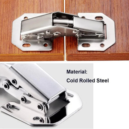 2/10PCS 90 Degree Steel Cabinet Hinges No - Drilling Buffer Hinge Kitchen Cabinet Cupboard Hinges DIY Furniture Hardware Tools - Checkouts USA