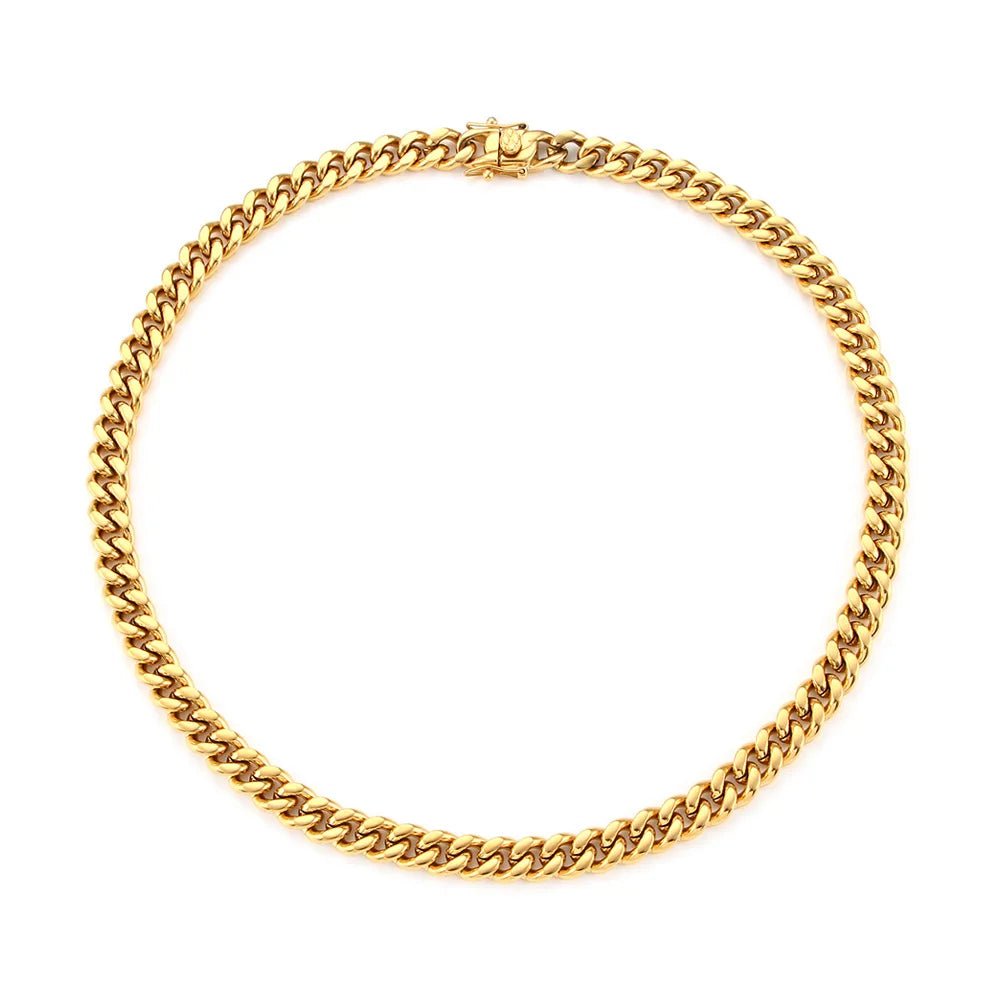 316 Stainless Steel Plated 18k Gold Fashion Crypto Cuban Chain Miami Rap Hip Hop Men's Bracelet Accessory - Checkouts USA