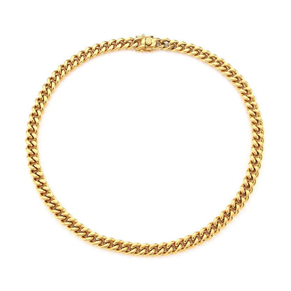316 Stainless Steel Plated 18k Gold Fashion Crypto Cuban Chain Miami Rap Hip Hop Men's Bracelet Accessory - Checkouts USA