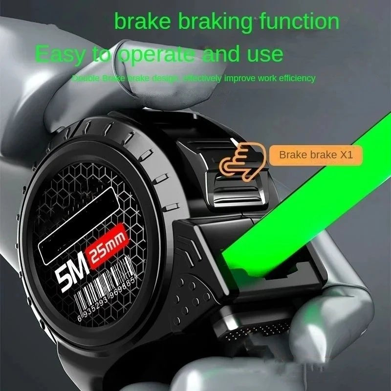 3/5/10M Metric Measuring Tape Self Locking Fluorescent Steel Tape Measure High Precision Wear - resistant Ruler Measuring Tools - Checkouts UK