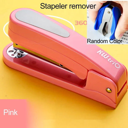 360 Rotatable Heavy Duty Stapler Use 24/6 Staples Effortless Long Stapler School Paper Staplers Office Bookbinding Supplies - Checkouts USA