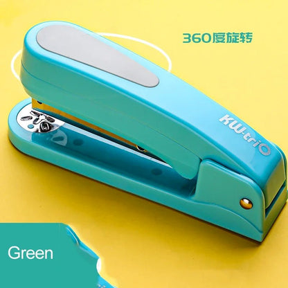 360 Rotatable Heavy Duty Stapler Use 24/6 Staples Effortless Long Stapler School Paper Staplers Office Bookbinding Supplies - Checkouts USA