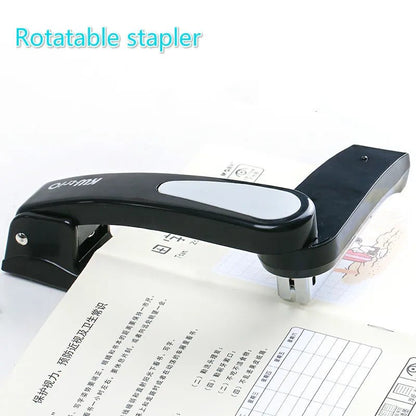 360 Rotatable Heavy Duty Stapler Use 24/6 Staples Effortless Long Stapler School Paper Staplers Office Bookbinding Supplies - Checkouts USA