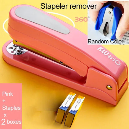 360 Rotatable Heavy Duty Stapler Use 24/6 Staples Effortless Long Stapler School Paper Staplers Office Bookbinding Supplies - Checkouts USA
