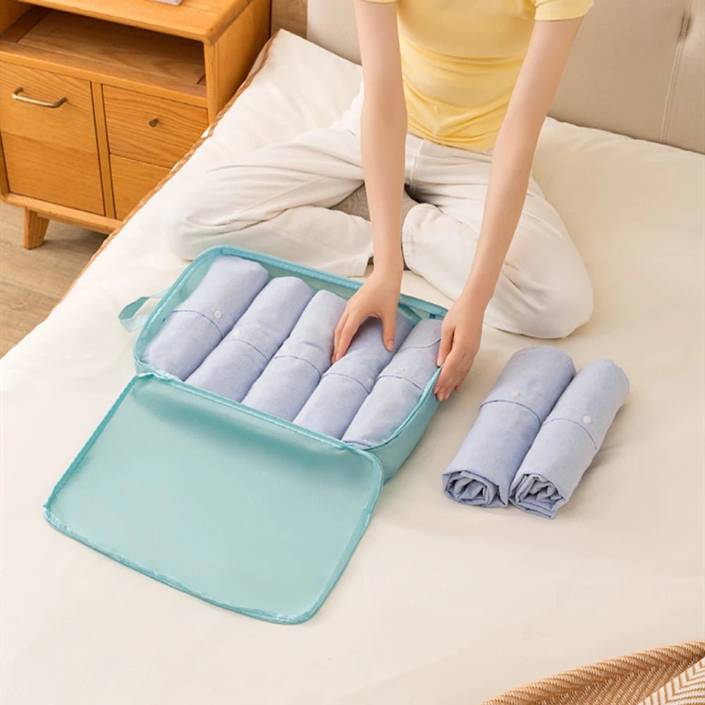 3Pcs/Set Travel Compressible Packing Multifunction Travel Storage Bag Waterproof Suitcase Nylon Portable Luggage Organizer Pink - Checkouts UK