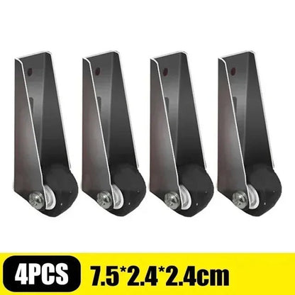 4 - 12PCS Sliding Door Roller Pulley Universal Furniture Caster Wheel Mini Silent Track Pulley Roller for Table Cabinet Hardware - Checkouts USA