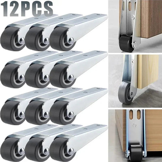 4 - 12PCS Sliding Door Roller Pulley Universal Furniture Caster Wheel Mini Silent Track Pulley Roller for Table Cabinet Hardware - Checkouts USA