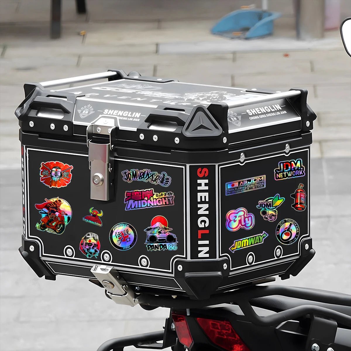 40 PCS/Lot laser Rainbow Random Motorcycle Stickers Car Moto Bike Helmet Fuel Tank JDM Logo Accessories Decals For Kawasaki Voge - Checkouts USA