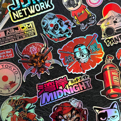 40 PCS/Lot laser Rainbow Random Motorcycle Stickers Car Moto Bike Helmet Fuel Tank JDM Logo Accessories Decals For Kawasaki Voge - Checkouts USA