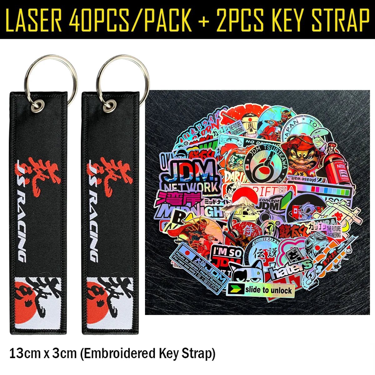 40 PCS/Lot laser Rainbow Random Motorcycle Stickers Car Moto Bike Helmet Fuel Tank JDM Logo Accessories Decals For Kawasaki Voge - Checkouts USA