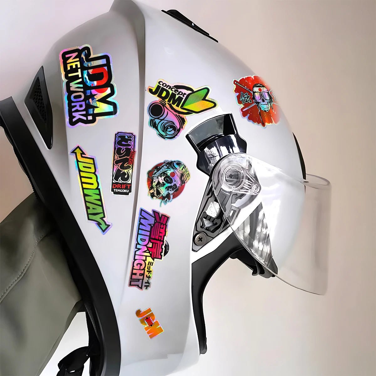 40 PCS/Lot laser Rainbow Random Motorcycle Stickers Car Moto Bike Helmet Fuel Tank JDM Logo Accessories Decals For Kawasaki Voge - Checkouts USA