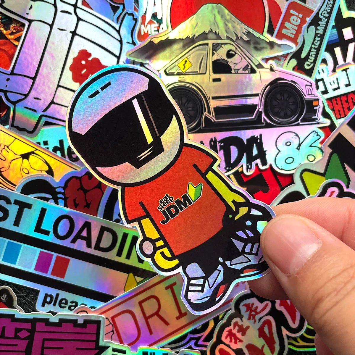 40 PCS/Lot laser Rainbow Random Motorcycle Stickers Car Moto Bike Helmet Fuel Tank JDM Logo Accessories Decals For Kawasaki Voge - Checkouts USA