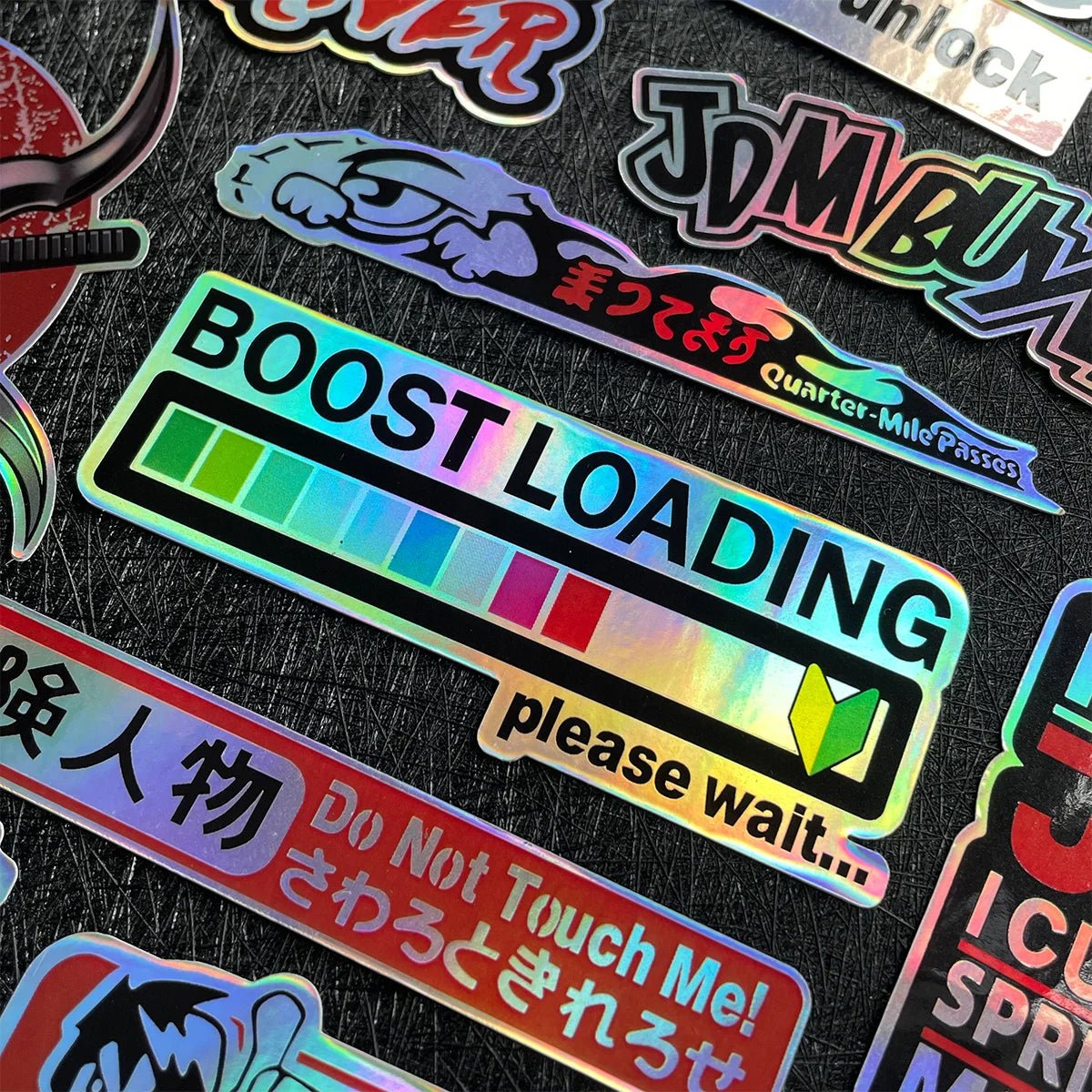 40 PCS/Lot laser Rainbow Random Motorcycle Stickers Car Moto Bike Helmet Fuel Tank JDM Logo Accessories Decals For Kawasaki Voge - Checkouts USA