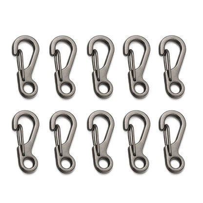 4/10Pcs Carabiner D - Ring Key Chain Spring Clips Mini Aluminium Alloy Hang Buckle Survival EDC Gear Outdoor Camping Keyring Tool - Checkouts UK