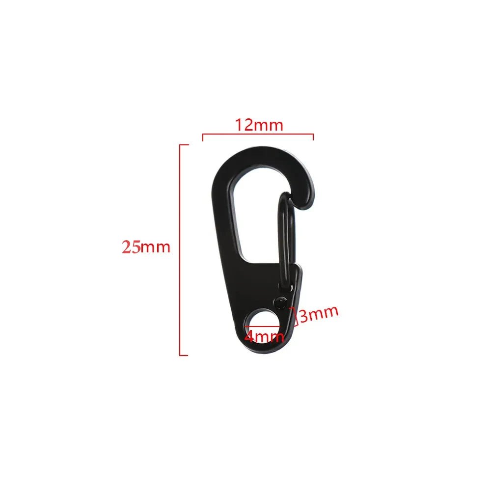 4/10Pcs Carabiner D - Ring Key Chain Spring Clips Mini Aluminium Alloy Hang Buckle Survival EDC Gear Outdoor Camping Keyring Tool - Checkouts UK