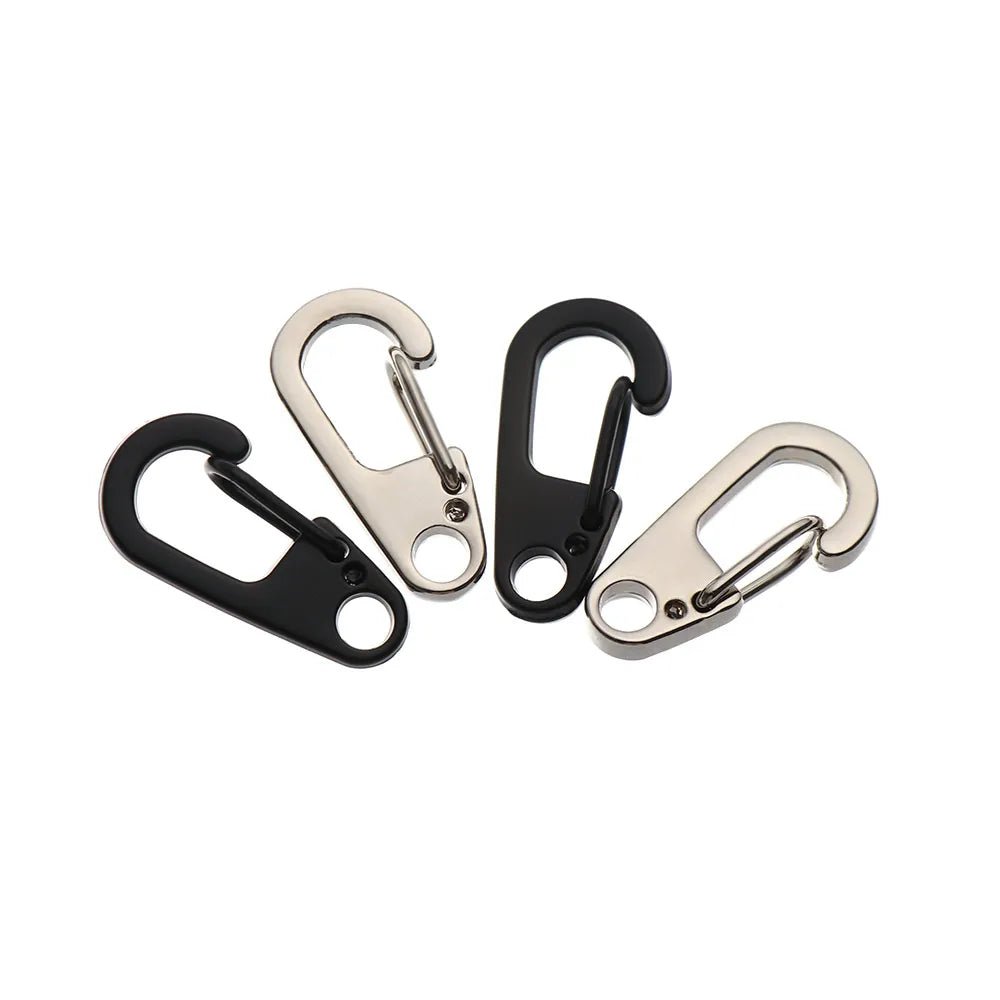 4/10Pcs Carabiner D - Ring Key Chain Spring Clips Mini Aluminium Alloy Hang Buckle Survival EDC Gear Outdoor Camping Keyring Tool - Checkouts UK