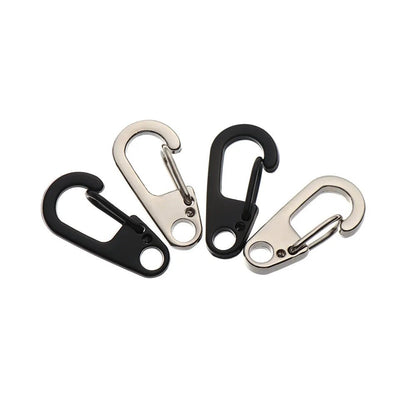 4/10Pcs Carabiner D - Ring Key Chain Spring Clips Mini Aluminium Alloy Hang Buckle Survival EDC Gear Outdoor Camping Keyring Tool - Checkouts UK