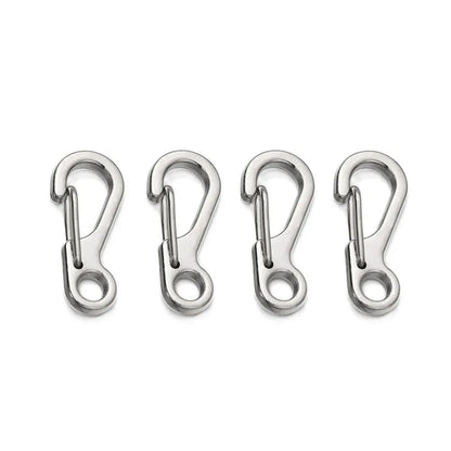 4/10Pcs Carabiner D - Ring Key Chain Spring Clips Mini Aluminium Alloy Hang Buckle Survival EDC Gear Outdoor Camping Keyring Tool - Checkouts UK