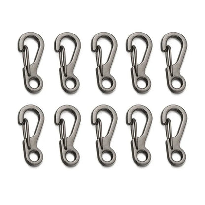 4/10Pcs Carabiner D - Ring Key Chain Spring Clips Mini Aluminium Alloy Hang Buckle Survival EDC Gear Outdoor Camping Keyring Tool - Checkouts UK