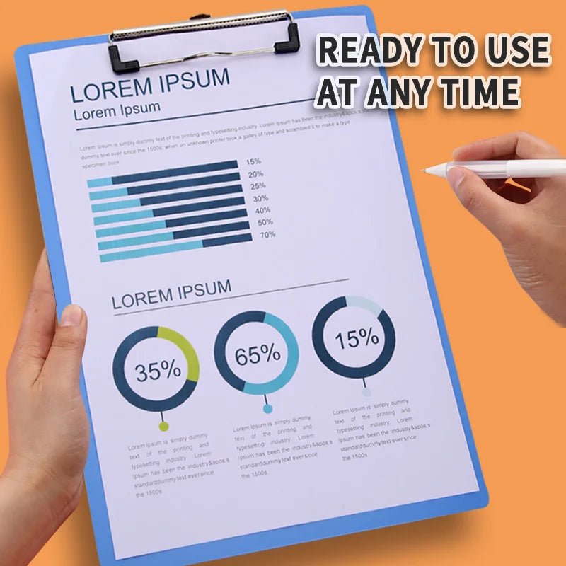 4PCS A4 Clipboard with Clip, Thick PP Writing Board, Drop - Resistant Project Folder for Office, School, Nurse, Home Use - Checkouts USA