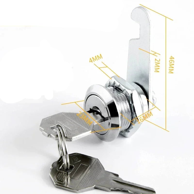 5/ Sets Security Cam Lock Metal Cylinder With 2 Keys for Mailbox File Cabinet Furniture Hardware 16MM/20MM/25MM/30MM - Checkouts USA