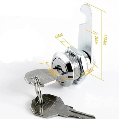 5/ Sets Security Cam Lock Metal Cylinder With 2 Keys for Mailbox File Cabinet Furniture Hardware 16MM/20MM/25MM/30MM - Checkouts USA