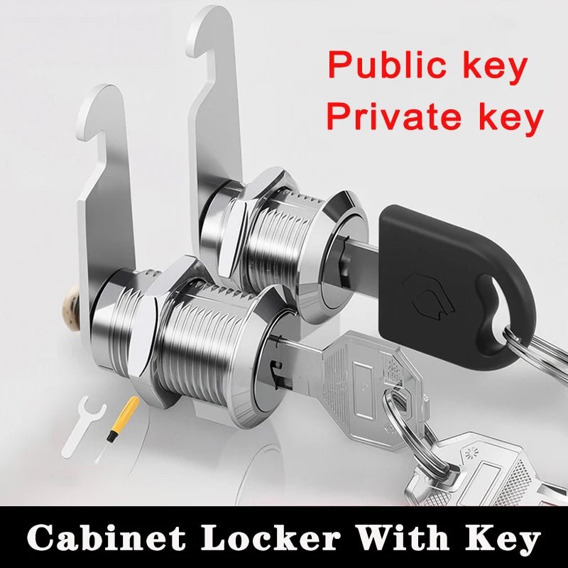 5/ Sets Security Cam Lock Metal Cylinder With 2 Keys for Mailbox File Cabinet Furniture Hardware 16MM/20MM/25MM/30MM - Checkouts USA