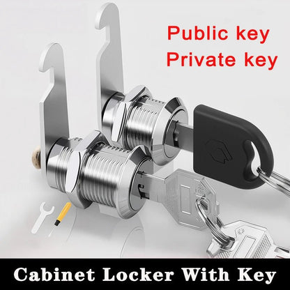 5/ Sets Security Cam Lock Metal Cylinder With 2 Keys for Mailbox File Cabinet Furniture Hardware 16MM/20MM/25MM/30MM - Checkouts USA