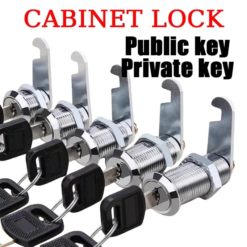 5/ Sets Security Cam Lock Metal Cylinder With 2 Keys for Mailbox File Cabinet Furniture Hardware 16MM/20MM/25MM/30MM - Checkouts USA