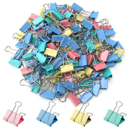 50Pcs Metal Binder Clips Colorful File Paper Clip Mini 15mm Used for Books Stationery Clip School Office Supplies - Checkouts USA