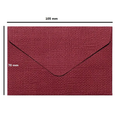 50pcs Wholesale Linen Textured Triangle Envelope Colorful Paper Wedding Party Invitation Greeting Card Brown wine red 105*70mm - Checkouts USA