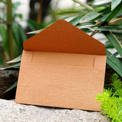 50pcs Wholesale Linen Textured Triangle Envelope Colorful Paper Wedding Party Invitation Greeting Card Brown wine red 105*70mm - Checkouts USA