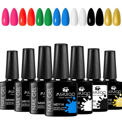 7pc Nail Gel Polish Set DIY Nail Art Design All For Decoration Soak Off UV Gel Long Lasting Manicure Painting Gel Vernis Kits - Checkouts UK