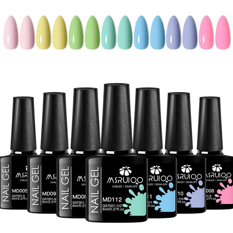 7pc Nail Gel Polish Set DIY Nail Art Design All For Decoration Soak Off UV Gel Long Lasting Manicure Painting Gel Vernis Kits - Checkouts UK