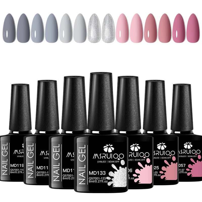 7pc Nail Gel Polish Set DIY Nail Art Design All For Decoration Soak Off UV Gel Long Lasting Manicure Painting Gel Vernis Kits - Checkouts UK