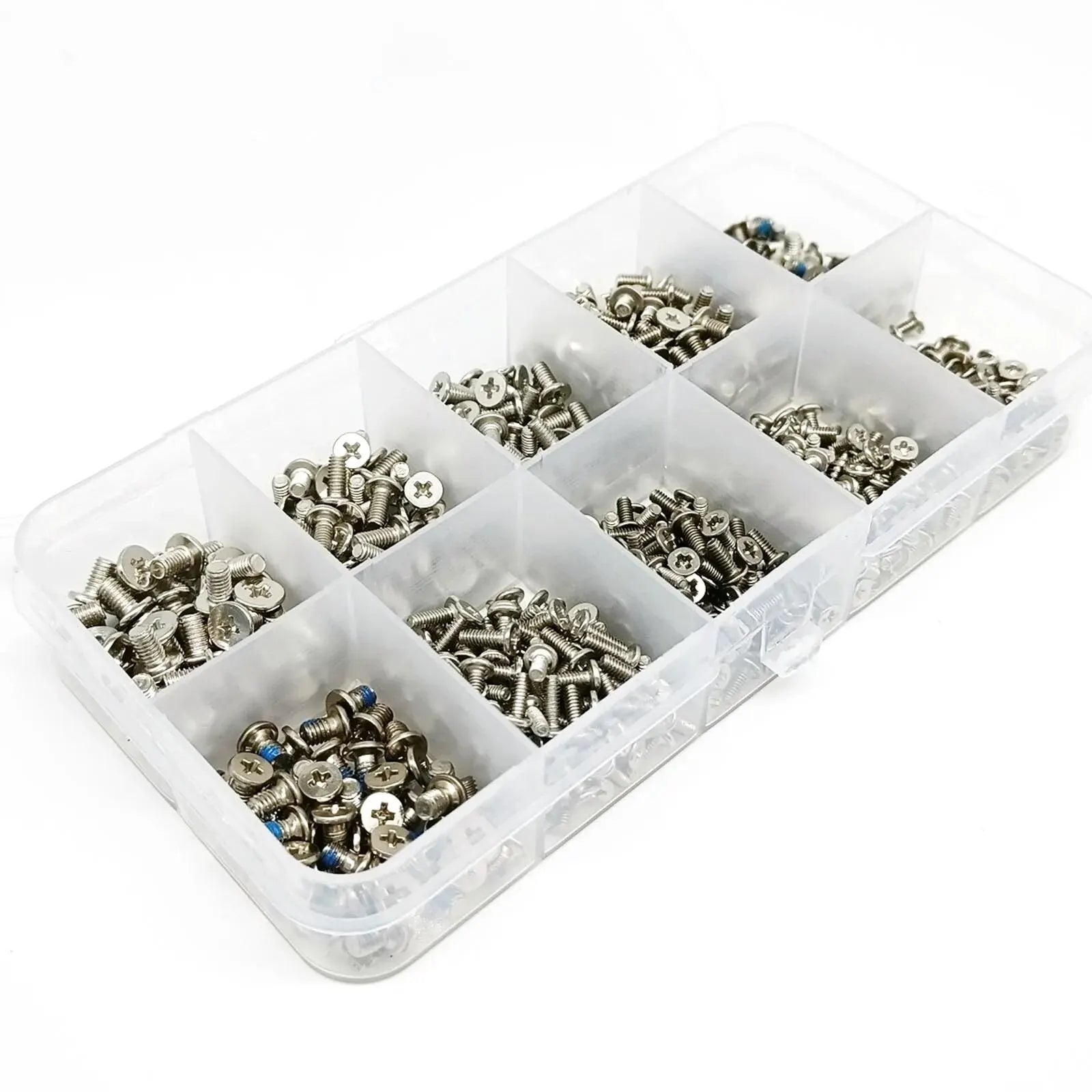 800pcs/box Laptop Computer Screw Bolt M2 M2.5 M3 Silver Phillips Cross Ultra Thin Flat Wafer Head Mix Assortment Kit Set Steel - Checkouts USA