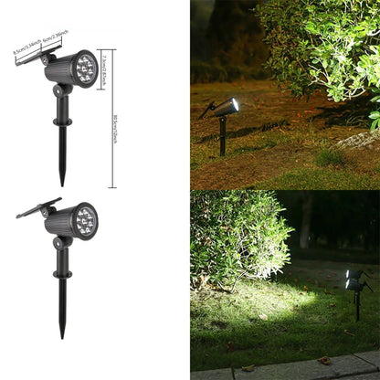 9 LED Solar Spot Lights IP65 Waterproof Outdoor RGB Solar Landscape Lights Brightness Adjustable for Garden Yard Palm Trees - Checkouts UK