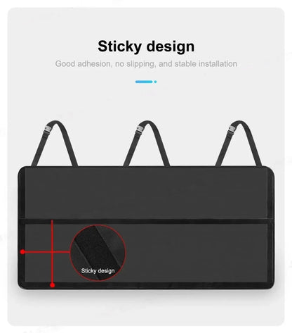 9 - Pocket Car Organizer Seat Back Hanging Storage Bag Wear - Resistant Oxford Colth SUV/MPV Trunk Organizer with Zipper - Checkouts USA