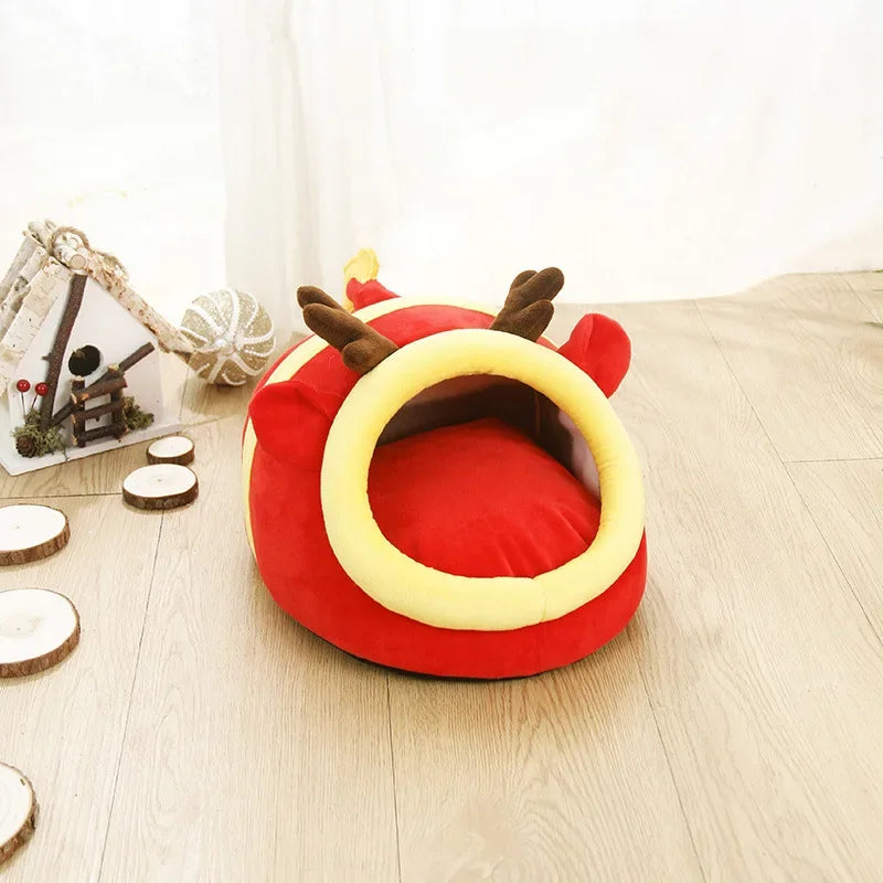 Pig Bed Hamster Soft Hideout House Small Pet Animals Warm Nest Cage for Bunny Rabbit Sugar Glider Chinchilla Hedgehog