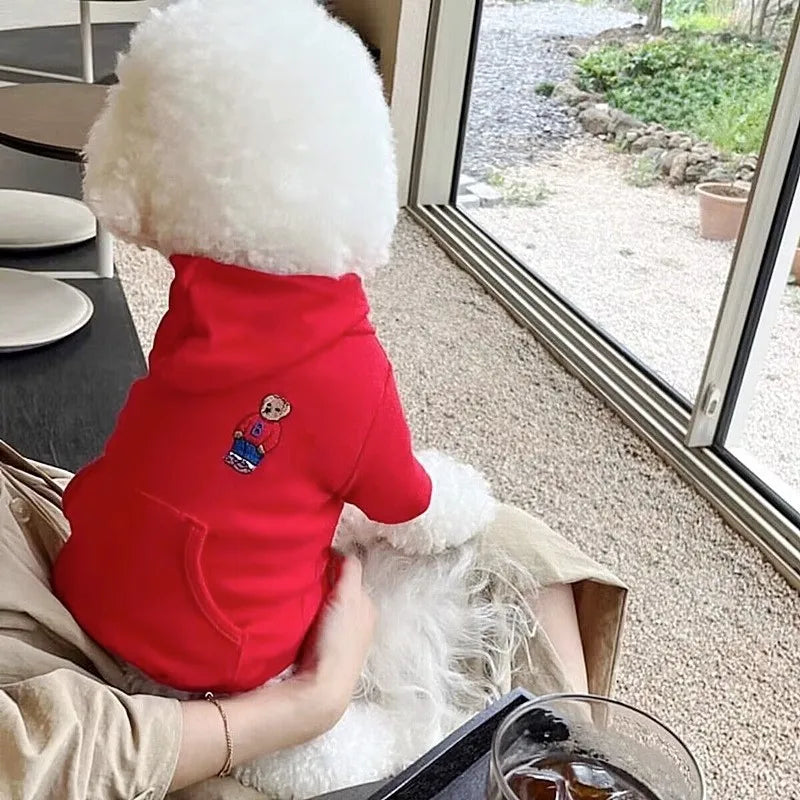 Autumn Thin Dog Hoodies Puppy Sweatshirt Chihuahua French Bulldog Clothing Solid Dog Costume Pet Dog Clothes for Dogs and Cats