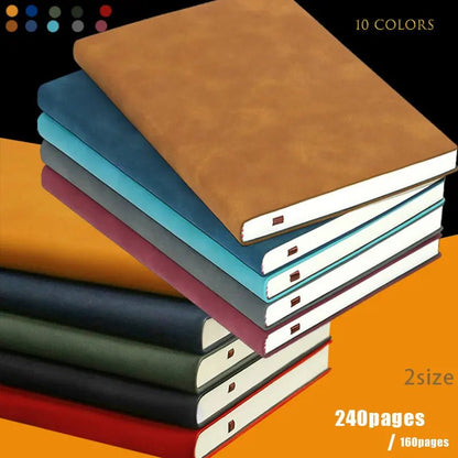 A5 A6 Sheepin Notebook Leather Office Journal Diary notepad Stationery Student Class lined NoteBook 160pages/240pages - Checkouts USA
