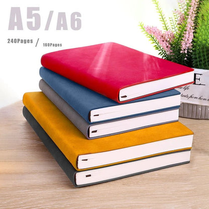A5 A6 Sheepin Notebook Leather Office Journal Diary notepad Stationery Student Class lined NoteBook 160pages/240pages - Checkouts USA
