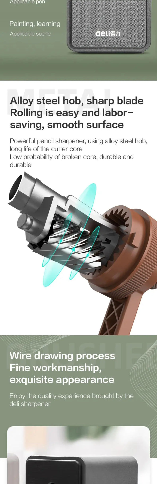 Adjustable Pencil Sharpener with Long Lasting Blade Hand Crank Table Sharpeners Machine Stationery - Checkouts USA