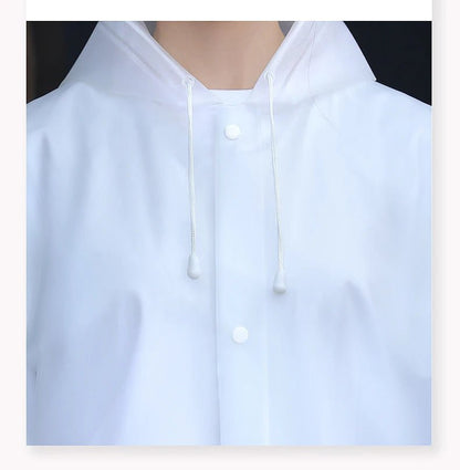 Adult Long Raincoats EVA Impermeable Waterproof Rain Coat Men Women Travel Hooded Beam Port Rain Poncho For Fishing Camping - Checkouts UK