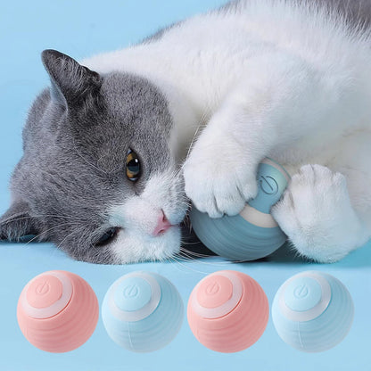 Automatic Moving Cats Toy Interactive Ball Rechargeable Rolling Electric Ball Home Pet Accessories Things for Supplies - Checkouts UK