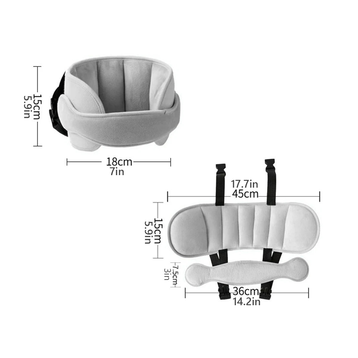 Baby Car Seat Head Support Children Fastening Belt Adjustable Boy Girl Sleep Positioner Baby Saftey Pillows Headrest for Travel - Checkouts UK