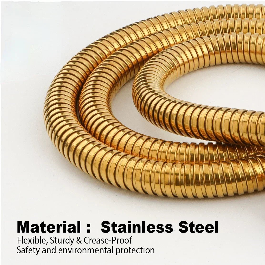 BATHROOM FAUCET HOSE SHOWER HEAD HOSE TOOLS 1.5M GOLD BIDET STAINLESS STEEL FLEXIBLE HOSE - Checkouts USA